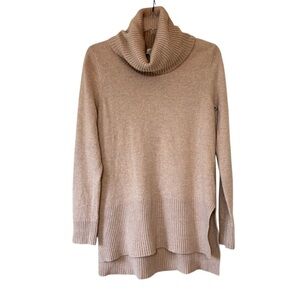 Classic Beige Cashmere Tunic Sweater